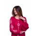 Embroidered Dress "Cherry Rhombs"